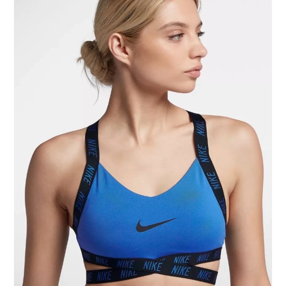 Nike Blue and Black Racerback Sports Bra - Picture 1 of 8